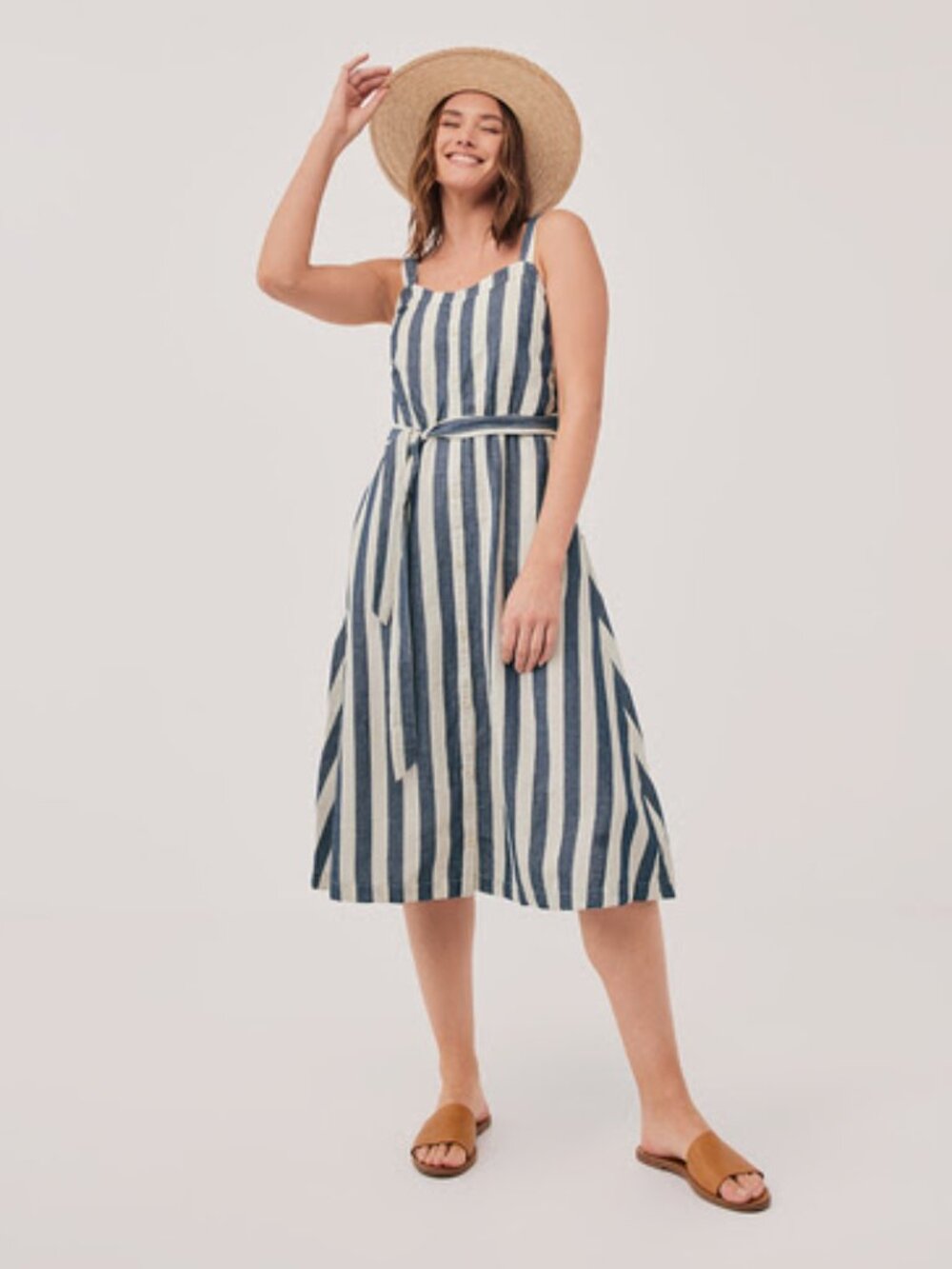 NWT Pact Mariner Stripe The Canopy Picnic Dress